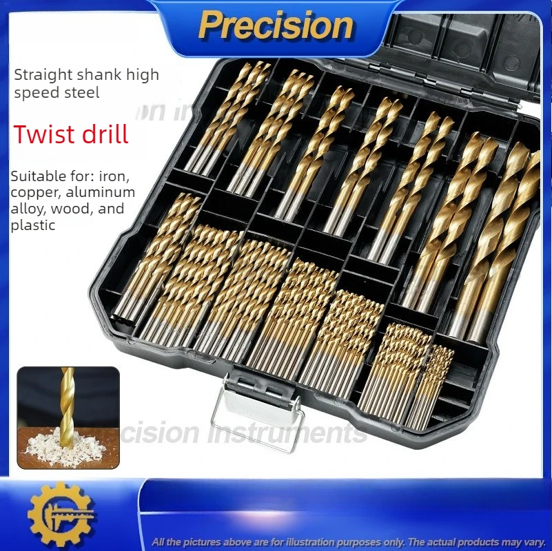 2026 230Pc Twist Drill Bit Set Titanium Coated High Speed Steel Cobalt 135 Degree Point Wood Metal Drilling Hand Electric