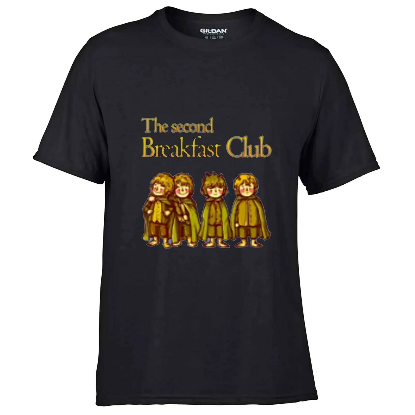 The Second Breakfast Club Adventure Five Hobbits T-Shirt Tees S-3Xl