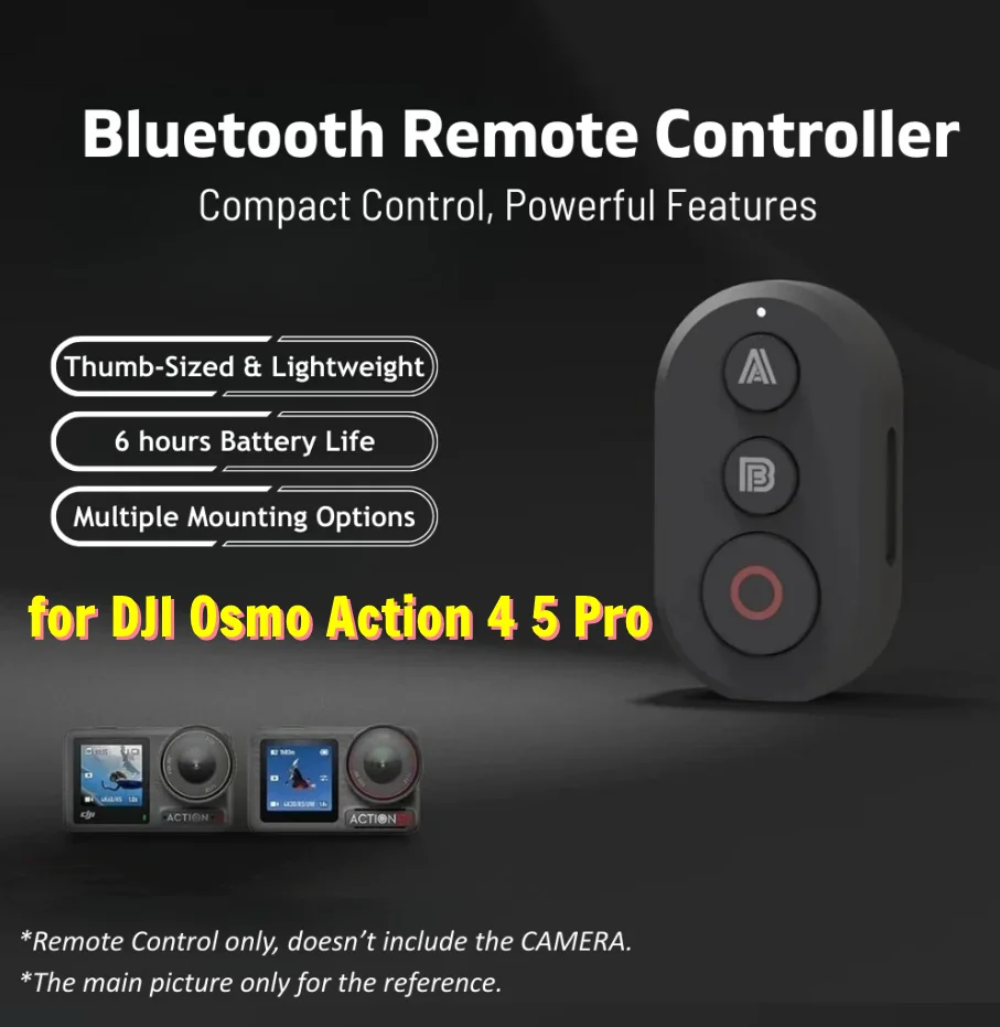 

For DJI Osmo Action 5 Pro/4 Mini Remote Bluetooth Controller 25m Control 6 Hours Power Life For DJI Osmo Action 4 Accessory