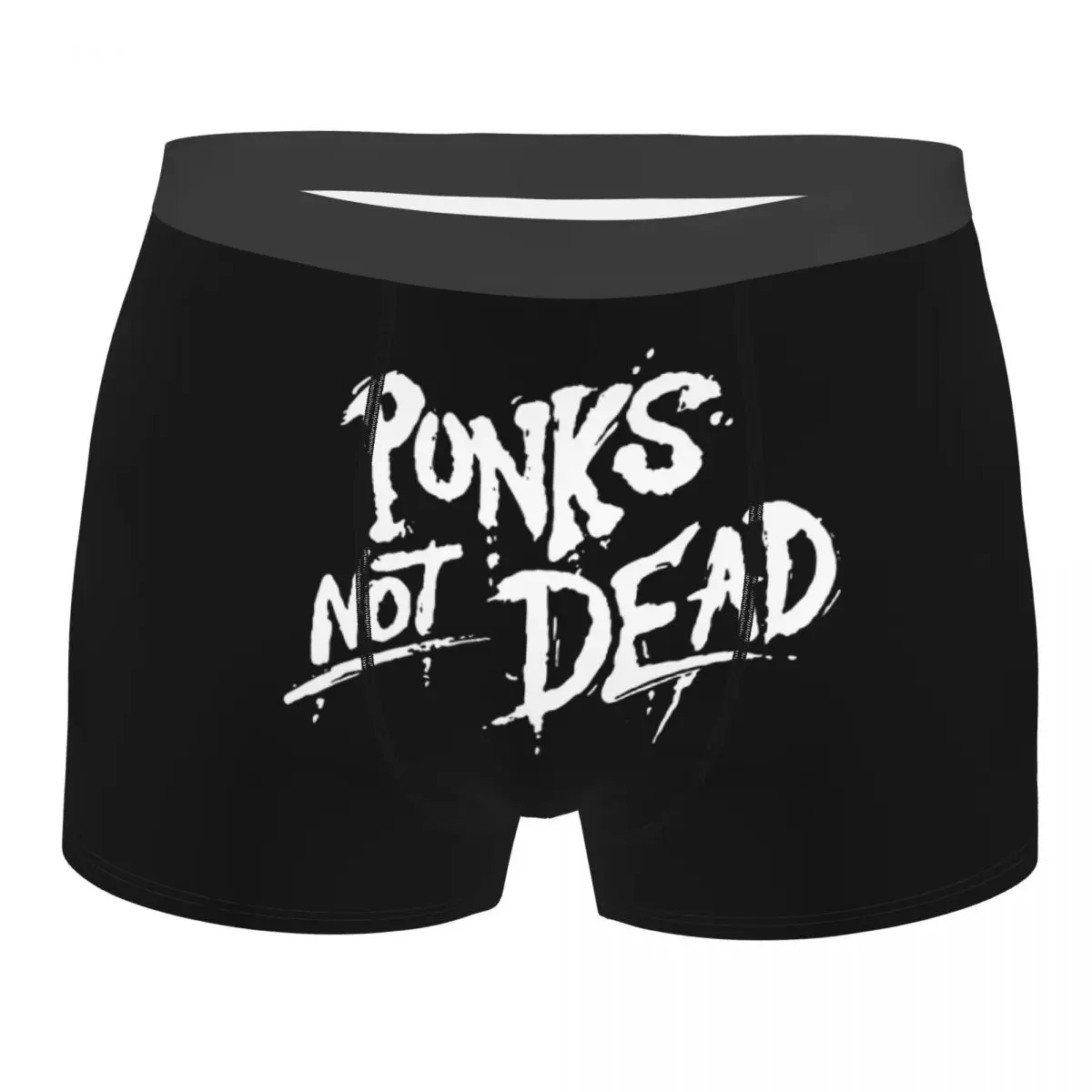 Fashion Boxer Punks Not Dead Rock Shorts Panties Briefs Men's Underwear Mid Waist Underpants for Male S-XXL