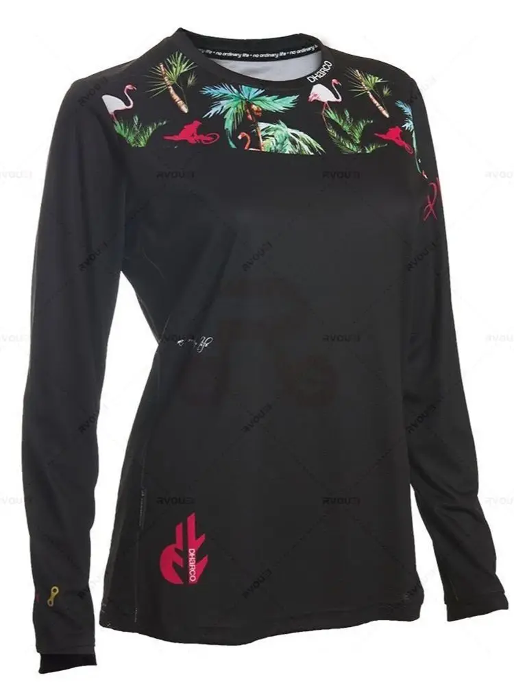 Jersey de montaña para hombre y mujer, camiseta de motocross de secado rápido, manga larga, primavera y verano