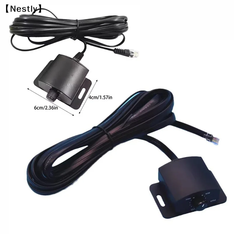 1Pcs Car Sound Simple Connection Amplifier Volumes Adjust Knob Set With Long Cable General Remote Bass Controller〔Nest〕