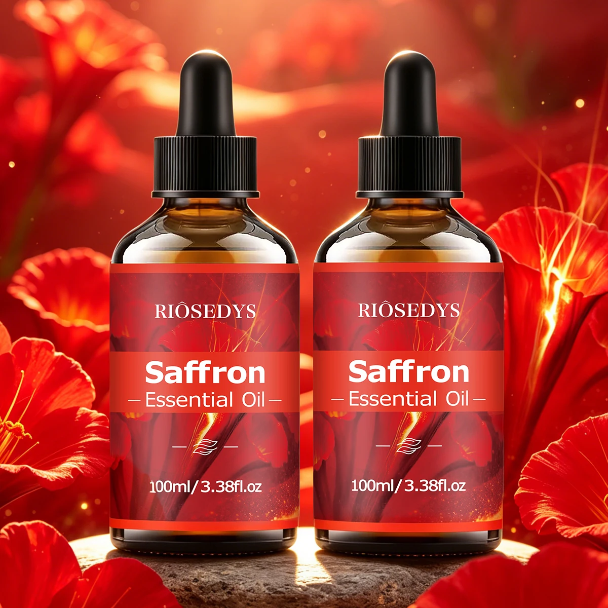 100ml SAFFRON ESSENTIAL OIL Suitable for massage and skincare, deeply nourishes and moisturizes, and improves skin condition.