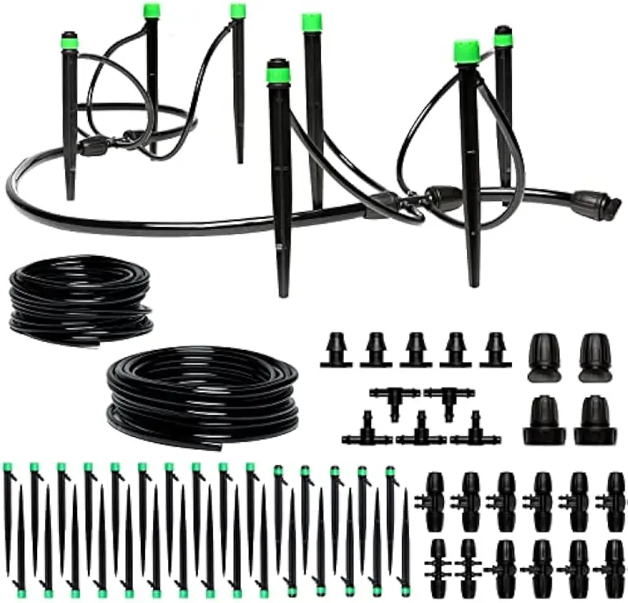 CARPATHEN Drip Irrigation System - Adjustable Premium Garden Watering System for Raised Garden Bed, Yard, Lawn, Greenhouse