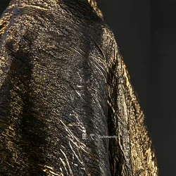 Jacquard Fabric Black Gold Creative Retro Heavy Texture Clothing Design Wholesale Cloth Apaprel Sewing Diy Meters Material