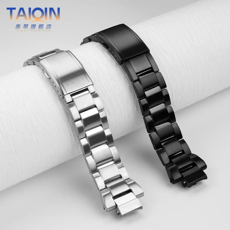 Stainless steel watch strap For Casio G-SHOCK MTG-B3000B/BD MTGB3000 men Quick release watchband Modified Metal Folding buckle