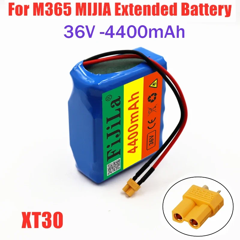 For M365 MIJIA Pro Scooter 36V 4.4Ah 10S1P 18650 Lithium ion Battery Pack Extended Range Charge And Discharge XT30 Plug+15A BMS