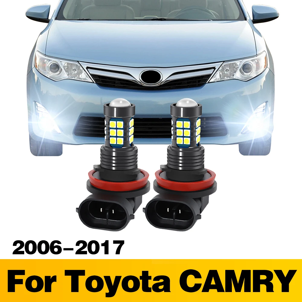 2X H8 H11 H16 LED Fog Light Bulbs Car Front Lamp Auto Accessories For Toyota CAMRY 6Th 7Th Gen 2006 - 2017 2016 2015 2014 2013