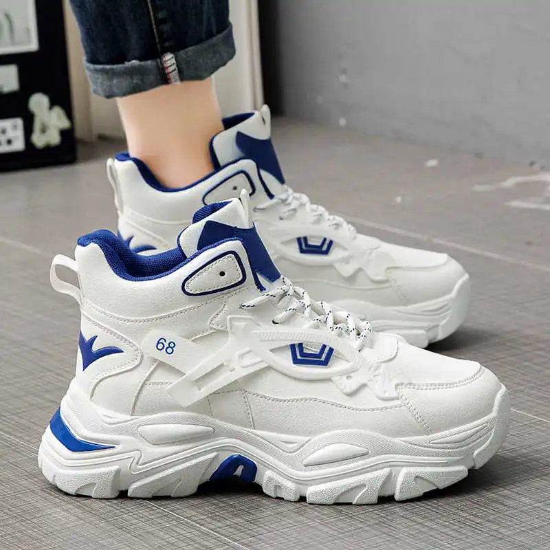 

Big Sole Round Nose Mens Sneakers Luxury Training Sports Man To Walk Young Shoes Twnis Original Cheaper Sneakeres Shoose
