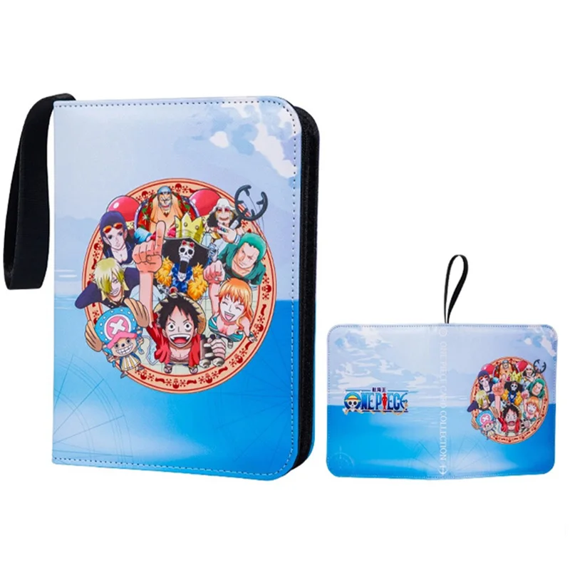 Anime ONE PIECE Kawaii Nine Squares Collection Card Book Zipper Storage Book Toys for Boys Collection Card Birthday Gift