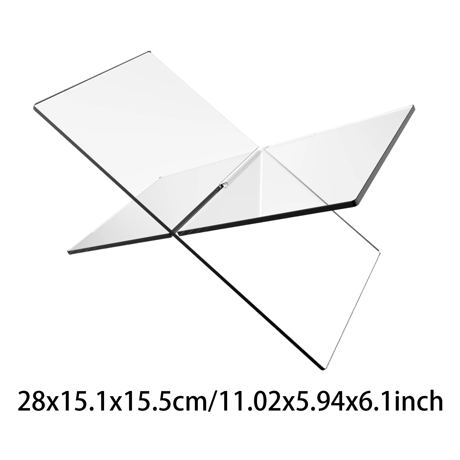 حامل كتب أكريليك على شكل X، حامل كتب كبير مفتوح لطاولة القهوة، حامل عرض الكتب لكتاب الطبخ، كتاب فني، كتاب ضيوف الكتاب المقدس