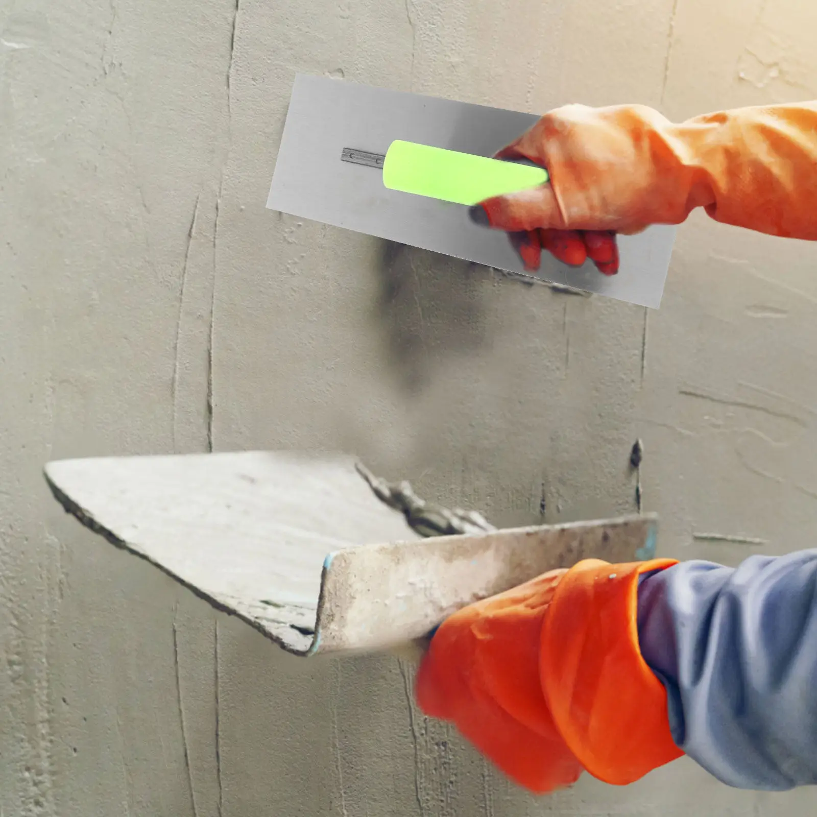 Professional Steel and Plastic Plastering Trowel for Drywall Smoothing Wallboard Plasterboard Finishing Cement Concrete Home