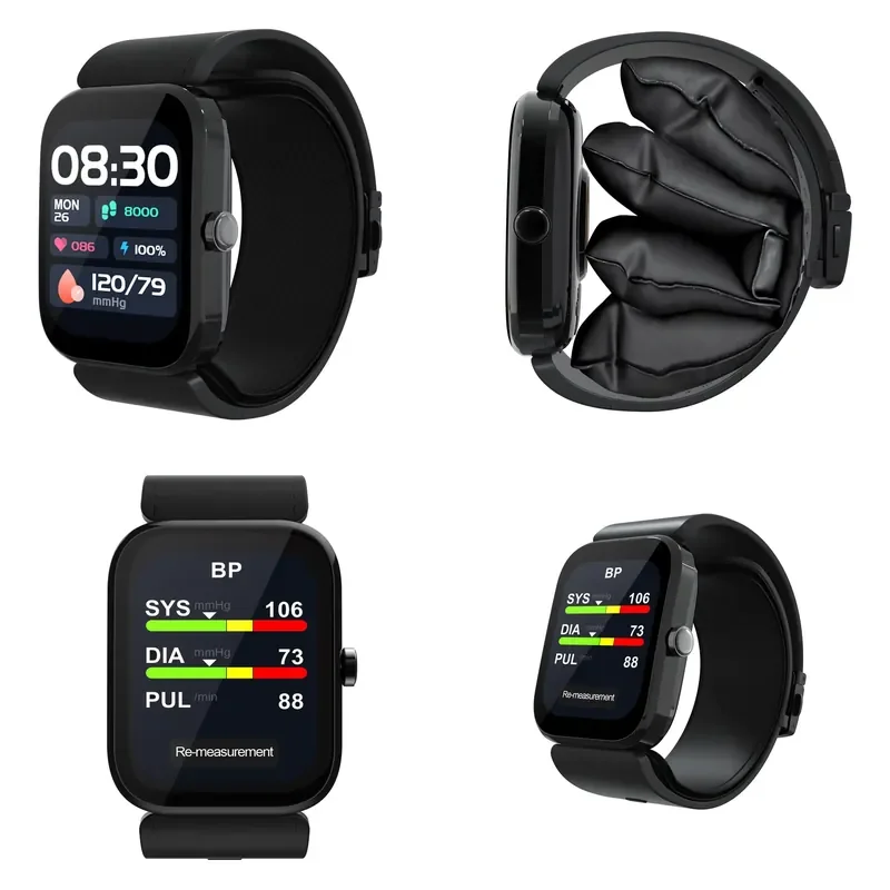 Smart Blood Pressure Monitor Watch with Heart Rate and Sleep Tracking Digital Health Wristband for Accurate BP Measurement