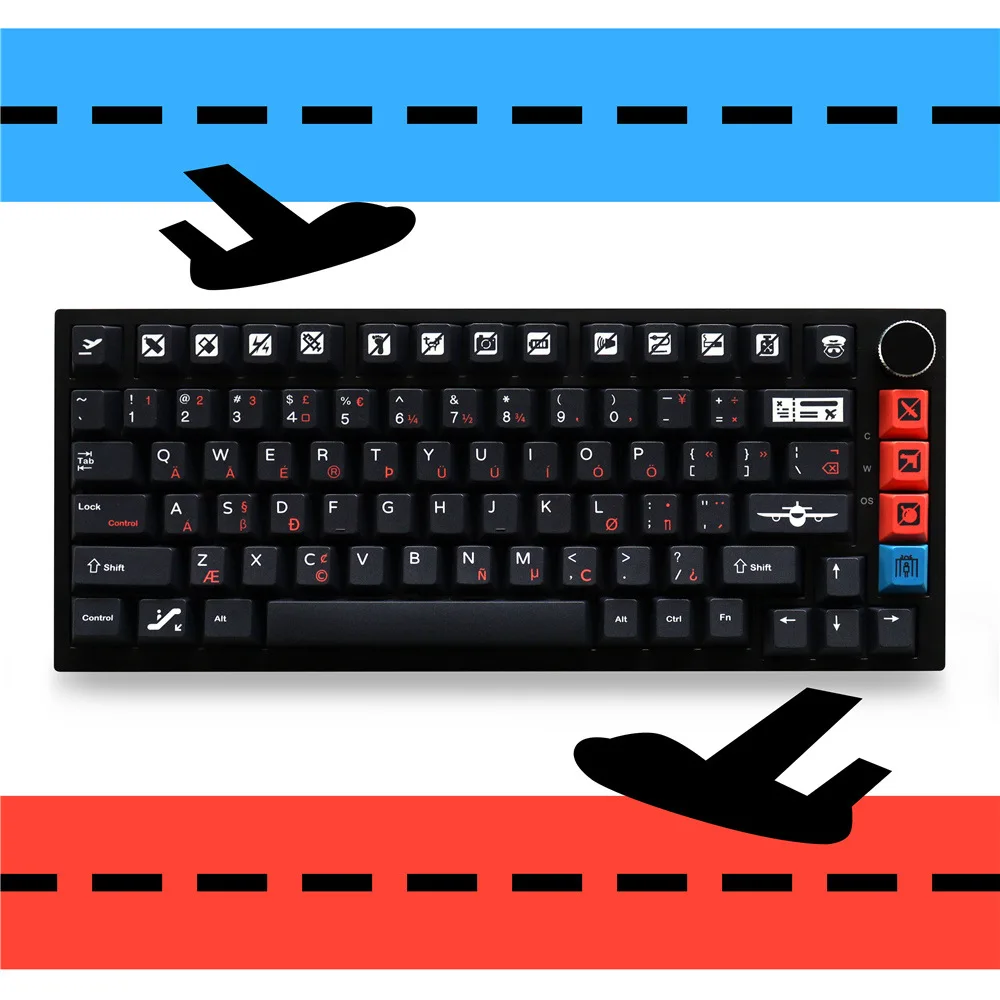 Mint Flight Mechanical Keyboard Keycap 129 Key Times Small Full Set PBT Sublimation Customized Cherry Original High