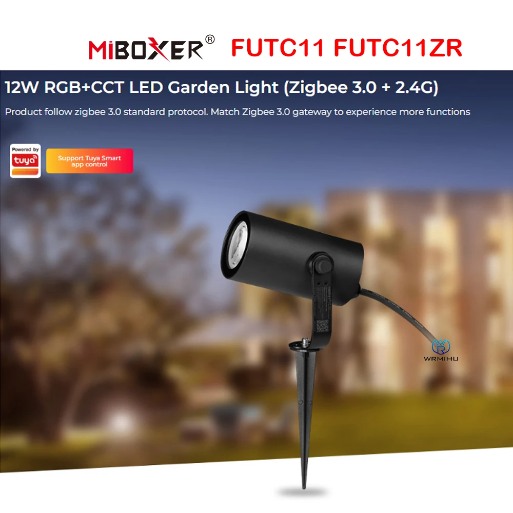 

Miboxer FUTC11 12W RGB + CCT LED Garden светильник Zigbee 3,0 2,4G AC100-240V умные наружные светодиодные Ландшафтные точечные светильники водонепроницаемые IP66