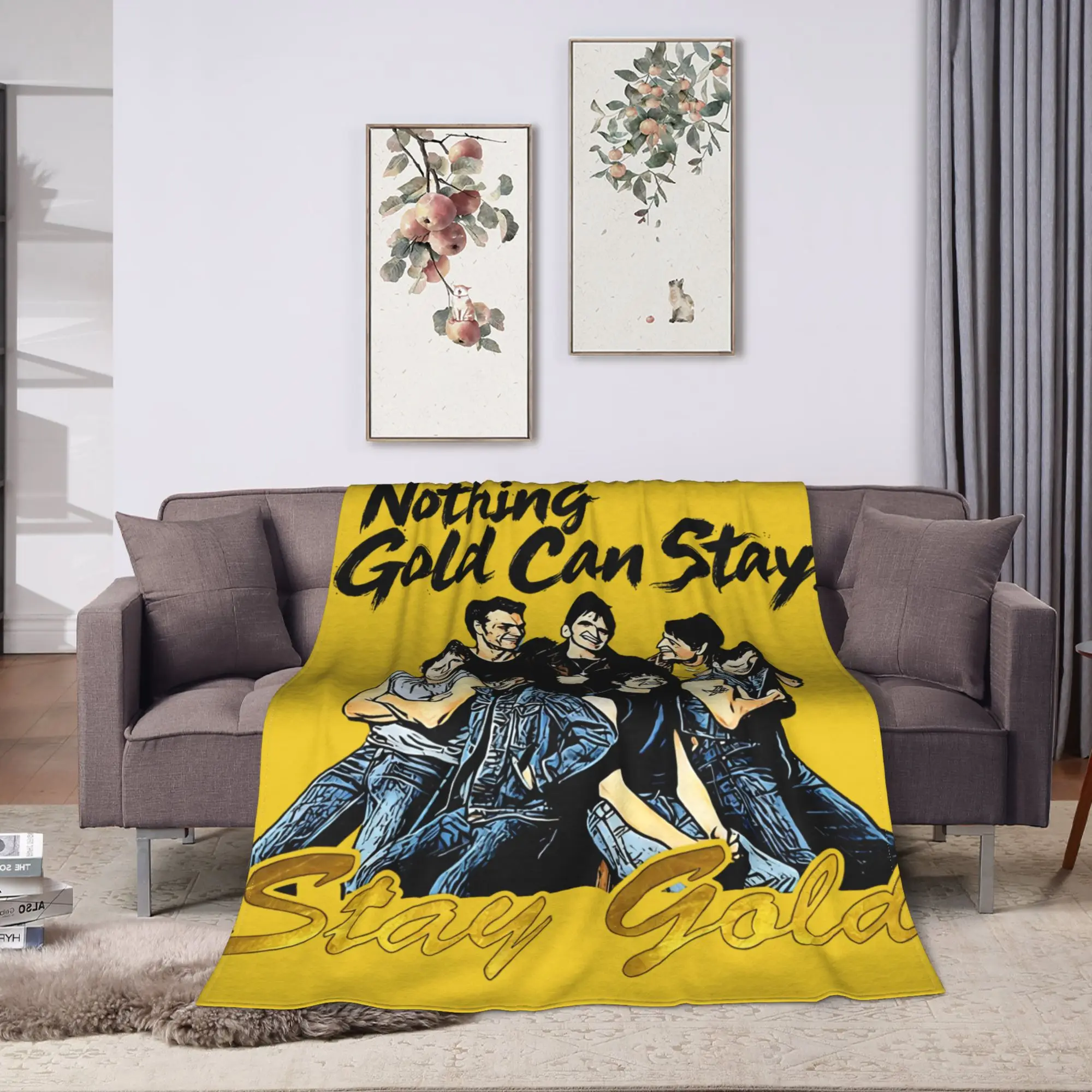 The Outsiders Movie Blanket  Soft Pattern Plush Throw Blanket For Students Bedroom Flannel Bedspread Bed Cover