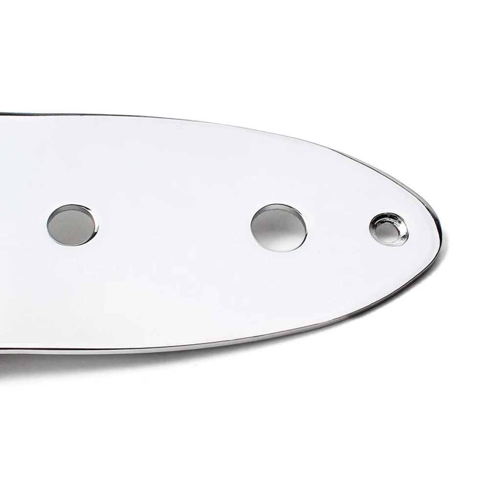 

Vintage Style 4 Hole Control Plate Silver for Electric Bass Guitar Replacement Chrome Steel Control Plate