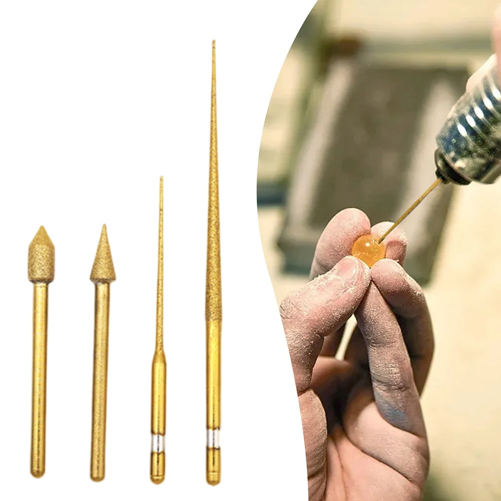 1pc Emery Carving Needle Grinding Rods Mini Drill Grinding Heads For Glass Jade Stone Engraving Drilling Tools