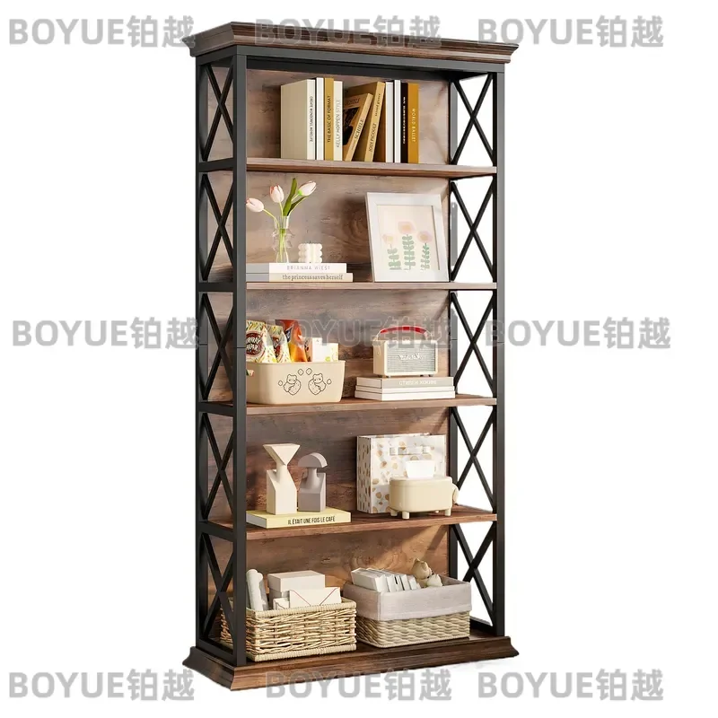 Tribesigns 6-Tier Bookcase, 71 Inches Industrial Bookshelves and Bookcases, Floor Standing 5 Shelf Display Storage Shelves
