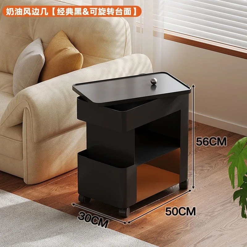 Cream sofa side removable coffee   cabinet living room trolley shelf bedside  creative wrought iron tea