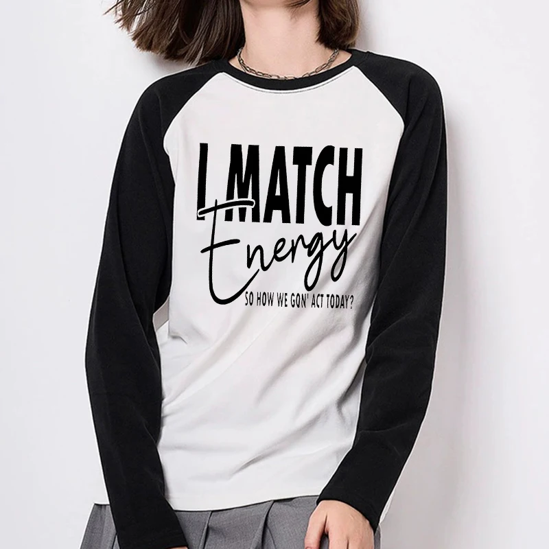 Einfaches, inspirierendes T-Shirt mit Buchstaben-Aufdruck für Damen, langärmeliges T-Shirt mit Rundhalsausschnitt, für alle Jahreszeiten, Y2k-Tops im 2000er-Jahre-Stil, T-Shirt
