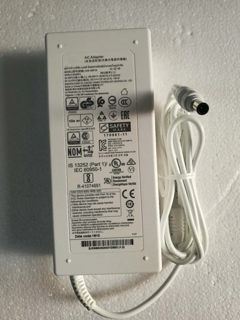 140W 19V 7.37A LCAP31 A16-140P1A ADS-150KL-19-3 Original AC DC Adapter For LG MONITOR 32BL95U LG 34GK950G 34GK950F 34GK950F-B