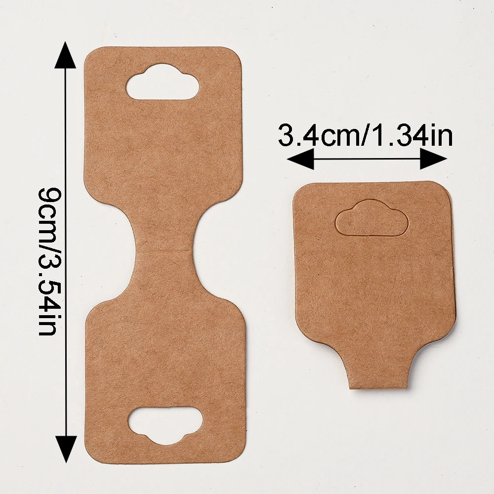 150 Stück 3-farbige faltbare Kraftpapier-Armband- und Halsketten-Displaykarten, Schmuckverpackungskarten für Kleinunternehmen und DIY-Bastelarbeiten – Detail 6