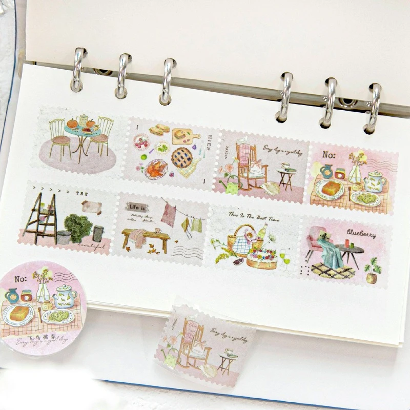 

30mm*200cm Vintage Spring Life Plant Landscape Washi Tape Creative DIY Journal Material Collage Scrapbooking Stationery