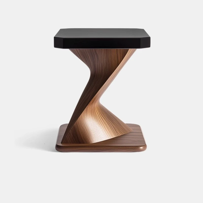 

Italian light luxury minimalist art solid wood edge table living room sofa small coffee table