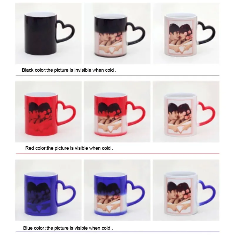 Custom Photo Magic Mug Color Change With Temperature Black to Photo Unique Personalized Gift Cup for Coffee Tea Cups Drinkware