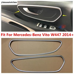 Inner Armrest Handle Bowl Frame / Door Lock Decor Cover Trim For Mercedes-Benz Vito W447 2014 - 2019 Matte Accessories Interior