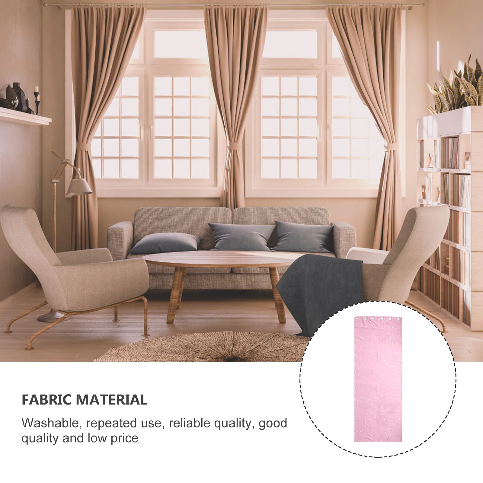 

1 pc Window Curtain 100X250Cm Pink Silver Stars Moon Print Heat Insulation Blackout Curtain For Living Room Bedroom Slide Glass