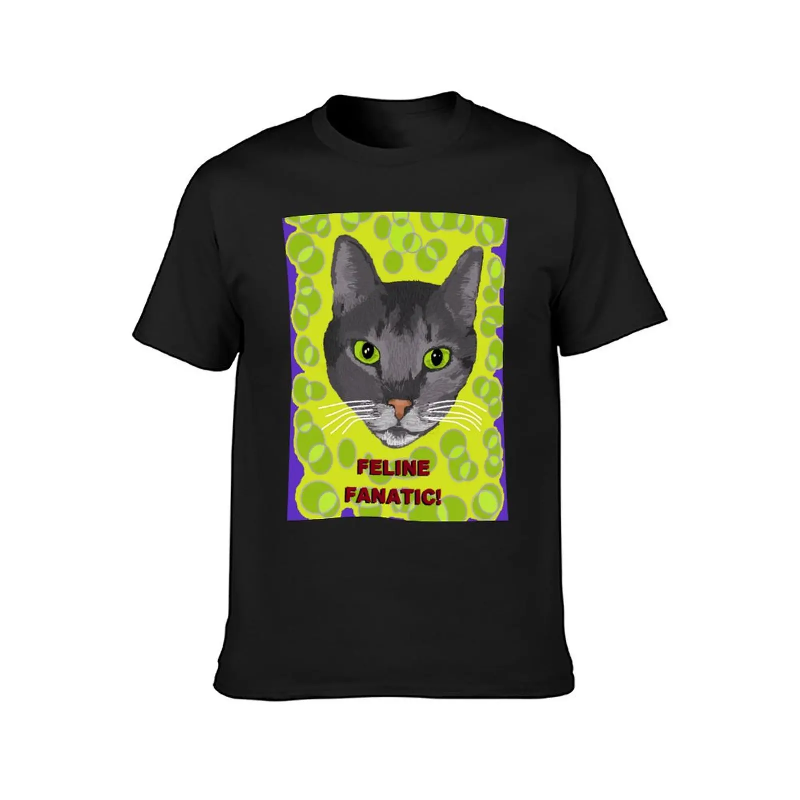 Feline Fanatic T-Shirt quick-drying plus sizes Short sleeve tee heavyweights mens clothes