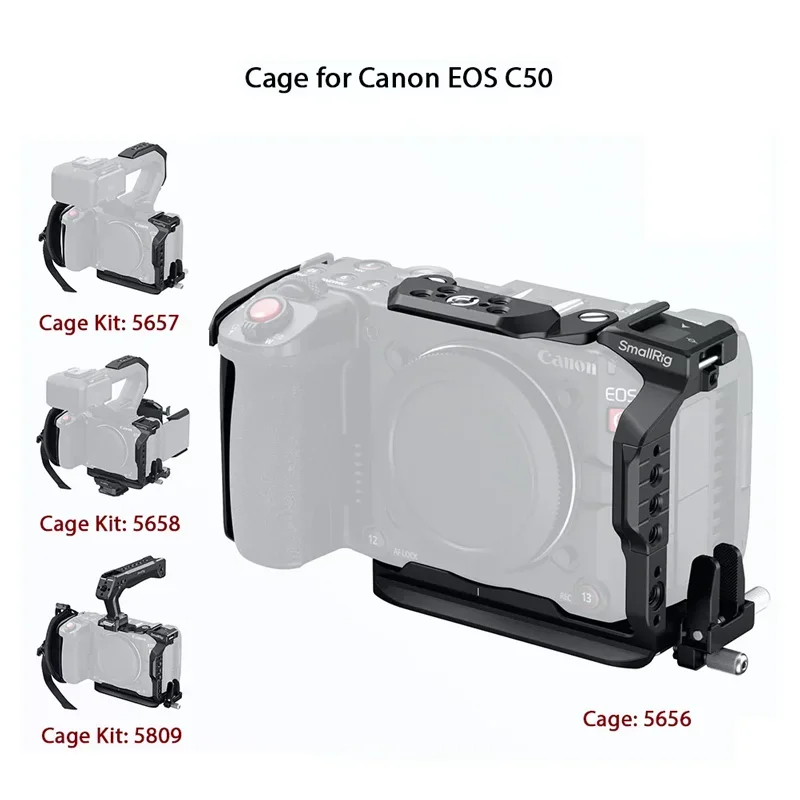 SmallRig C50 Camera Cage for Canon EOS C50 w NATO Rail Cable Clamp Modular Compatibility with Canon’s Original XLR Top Handle