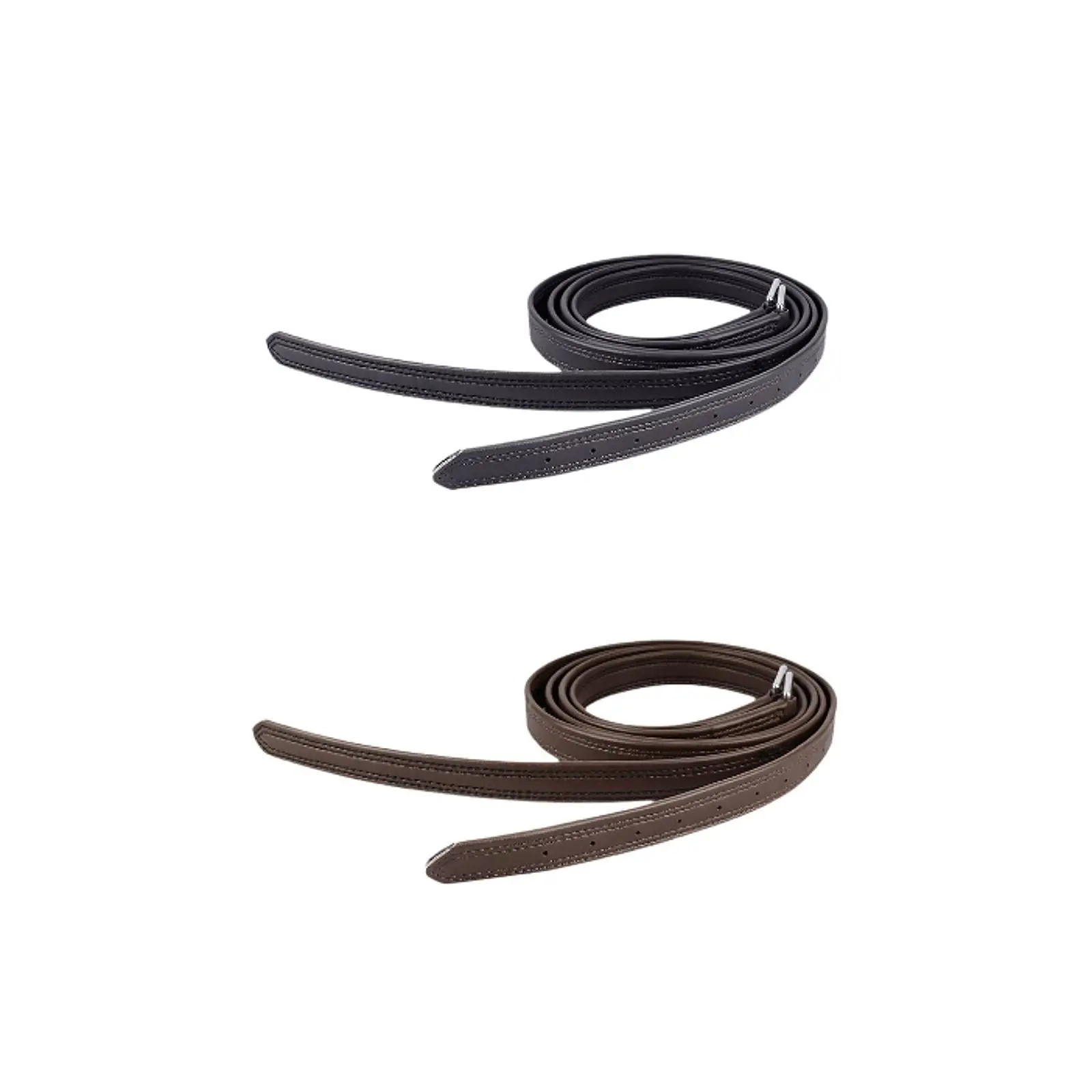 

2Pcs English Stirrup Leathers Stirrup Straps 1.25 M Length with Stainless Steel Buckles Sturdy Easy Care Equestrian Gear