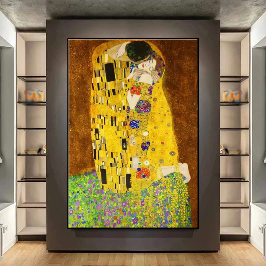 DIY Diamond Painting of Famous Abstract Art, Kremlin Kiss, Mosaic Full Drill, Embroidery Cross Stitch, Handmade Hobby