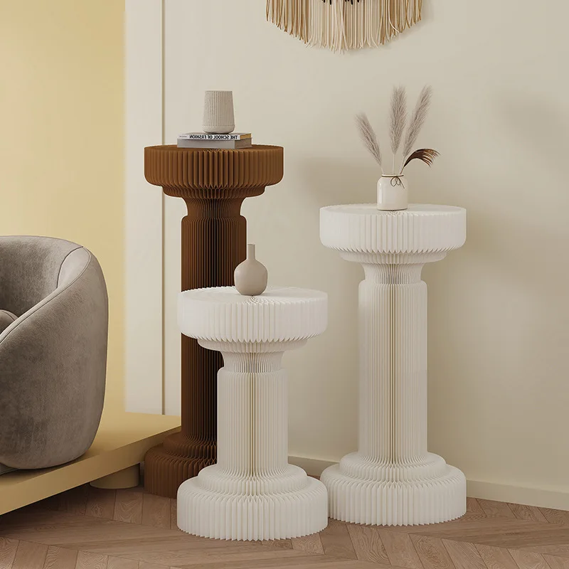 Kraft Paper Display Shelves Showy Beauty Display Racks Floor Type Cardboard Display Stand For Trade Show For Home Decor