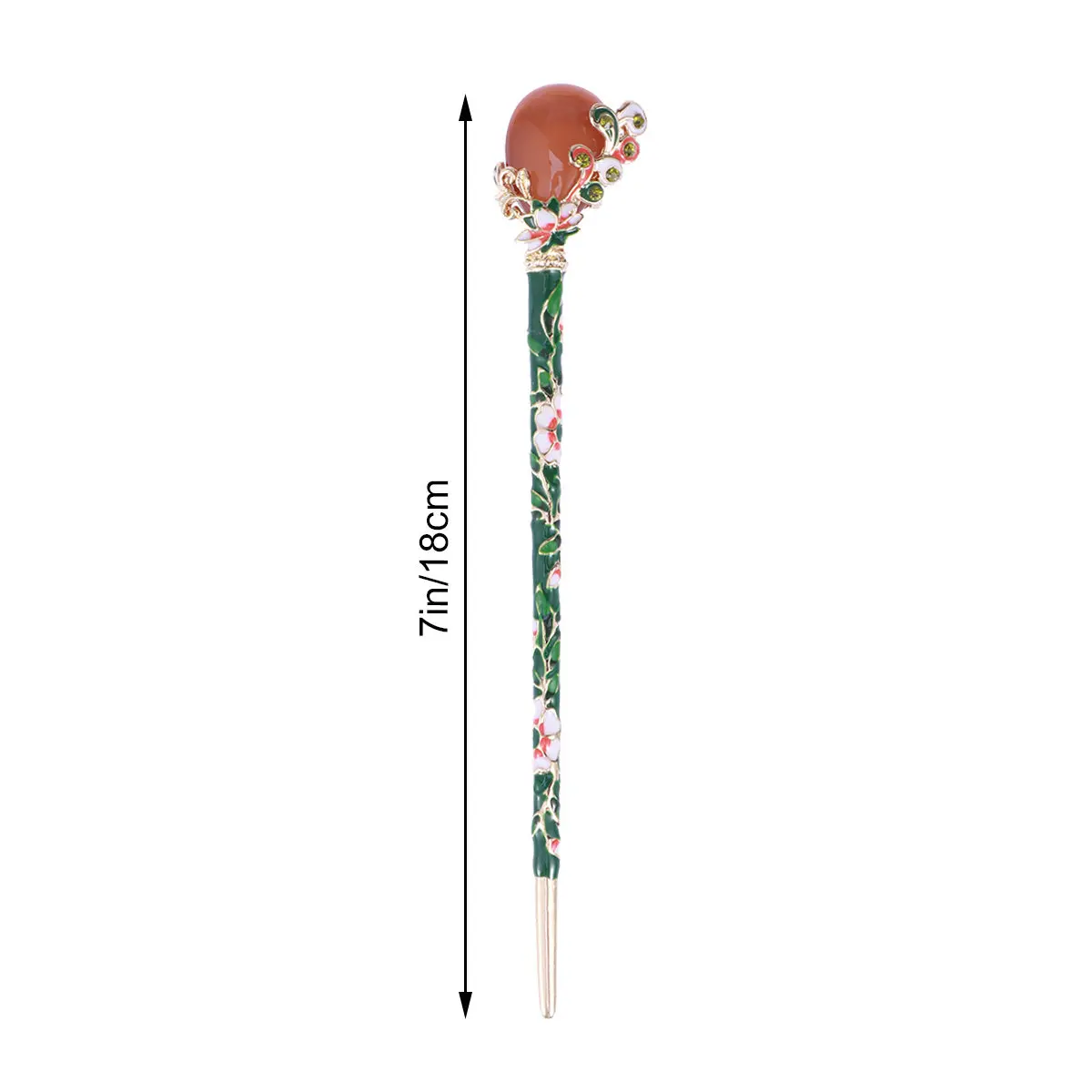 Vintage Brown Chinese Hairpin 1 Piece Ancient Style Hair Stick for Women Chignon Pin Fashion Hair Accessory Women Hairpin