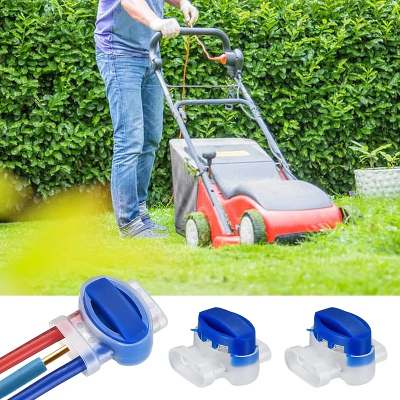 PZHI Robotic Lawnmower Cable Connectors Kit 20pcs 3-Hole Connector 5 T-Branch 5 Ground Nails for Lawn Mower Accessories