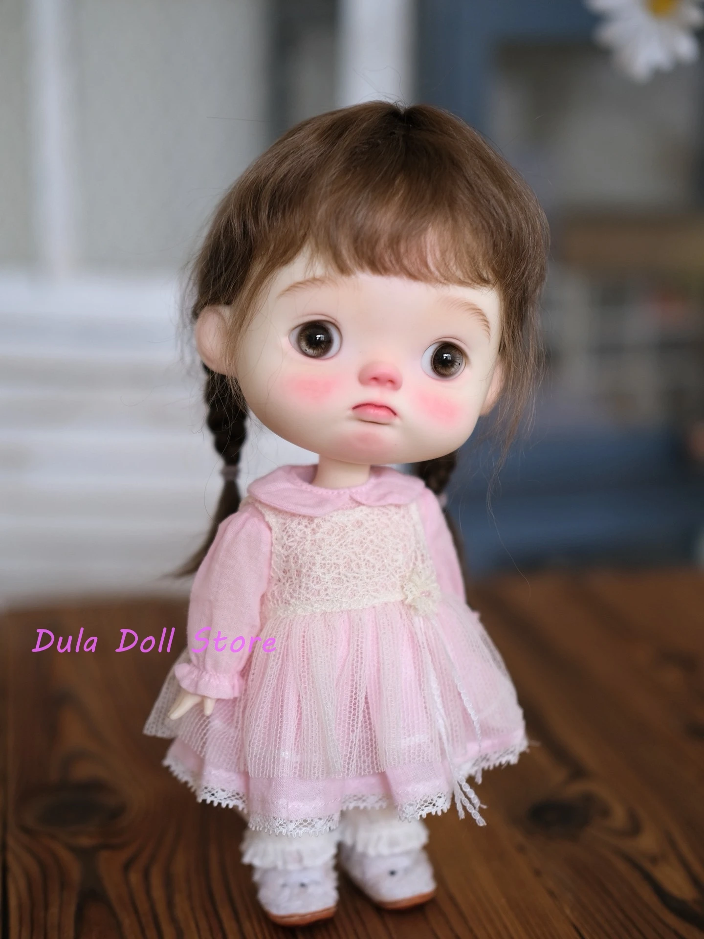 Vêtements de poupée Dula, chapeau de chien rose, jupe gilet Frey, robe Fat Dian Doll