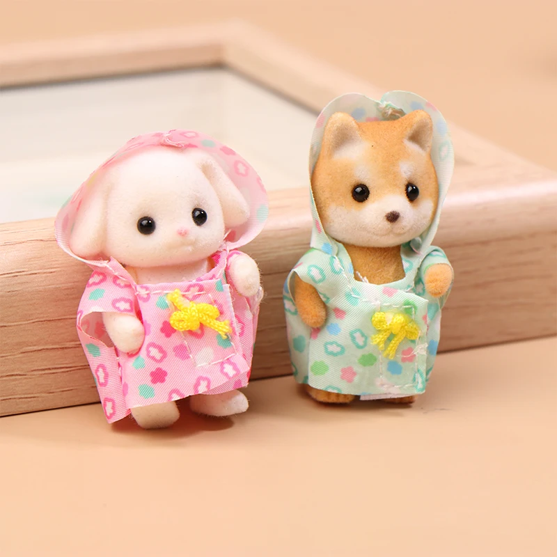 Sylvanian Family Dolls Cute Cartoon Limbs Mobility Characters Figurine Toys Anime Figures Doll Mini Desktop Ornaments Kid Gifts