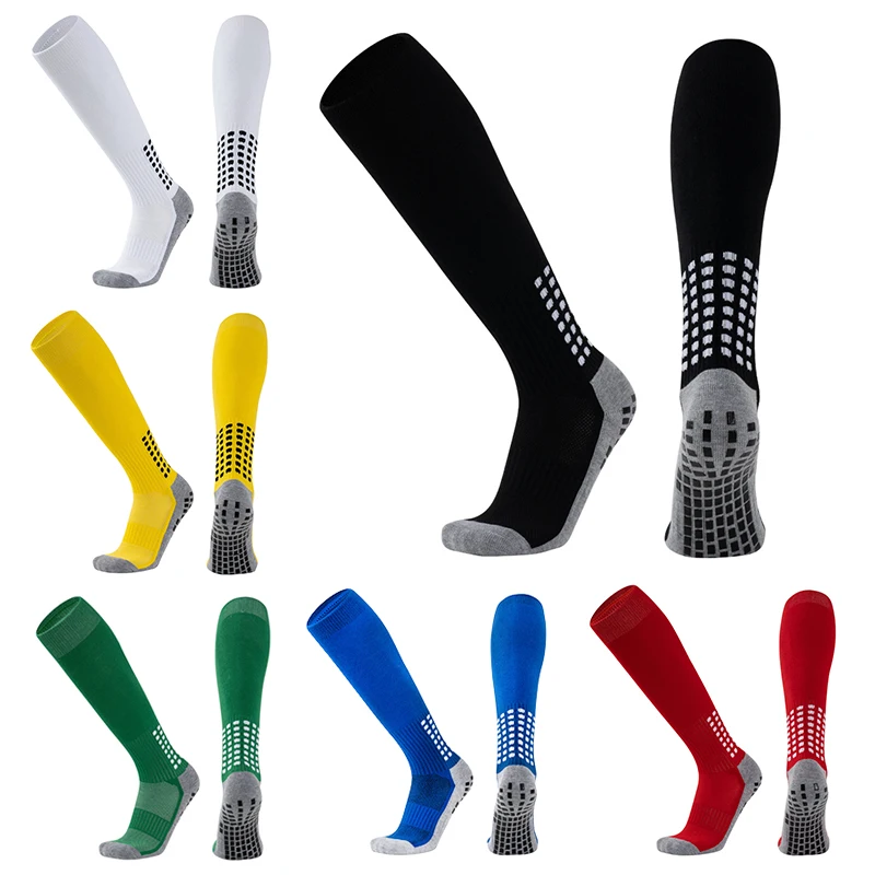 

2024 New Men Women Non-Slip Soccer Socks Breathable Knee High Towel Bottom Cycling Hiking Sports Training Long Football Socks