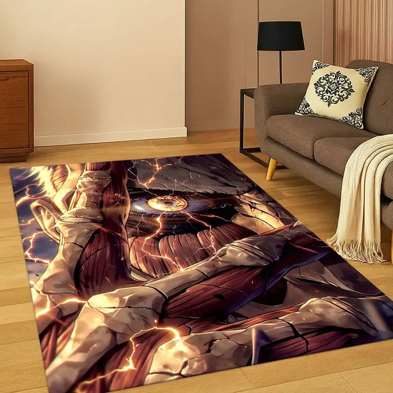 Anime Attack on Titan Cartoon Carpet Rug for Bedroom Living Room Sofa Playroom Doormat Home Decor, Game Area Rug Non-slip
