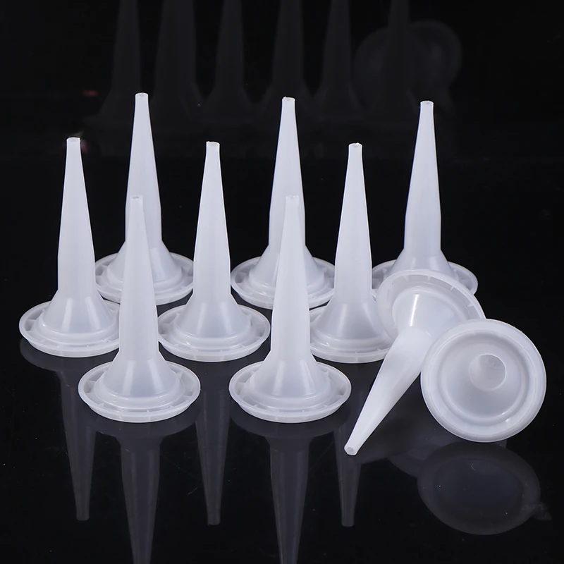 New 10pcs Caulking Nozzle Structural Glue Nozzle Plastic Universal Caulking Nozzle Tip Mouth Tools