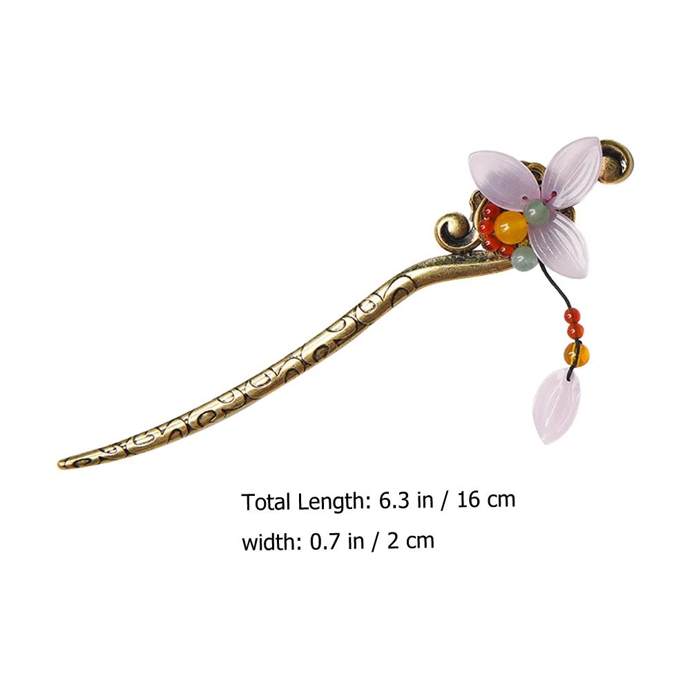 

Elegant Vintage Hair Stick Chopstick Chinese Style Hairpin Headpiece Women Gift Charming Attractive Safe Tightly Daily Wedding