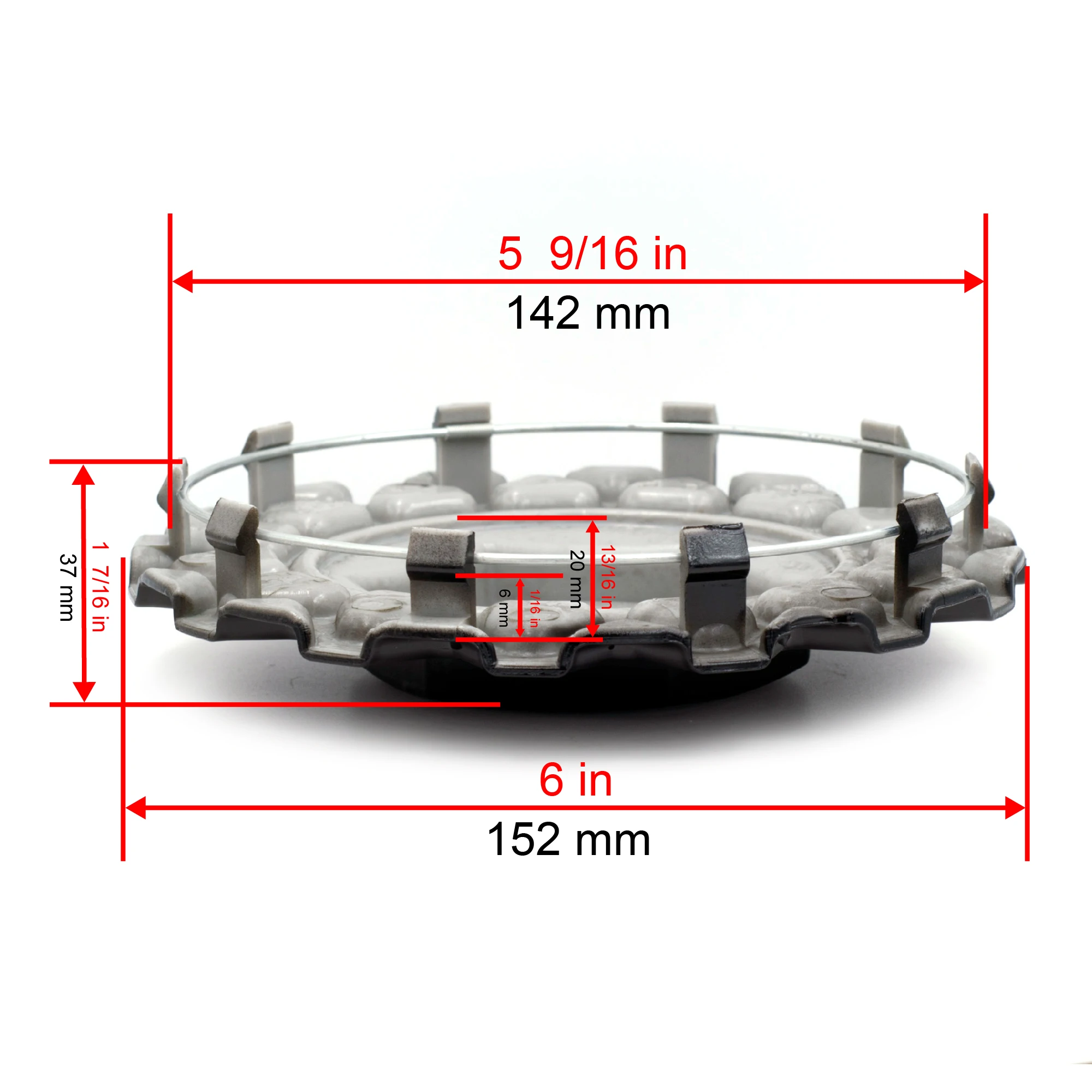 RhinoTuning 1/4 sztuk OD 152mm/5.98 "ID 142mm/5,59" kołpak piasty samochodowej do części zamiennych do samochodów kołpak piasty koła pokrywa felgi akcesoria
