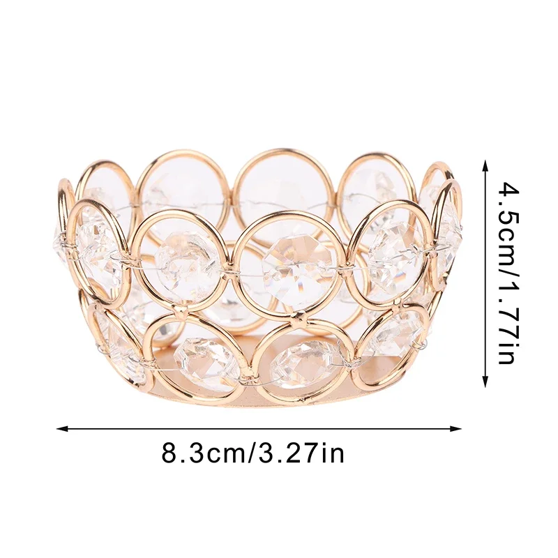 1 قطعة حوامل شموع كريستال Tealight واضح شمعدان صغير الجدول محور الزفاف مهرجان عيد ميلاد ديكورات المنزل #6