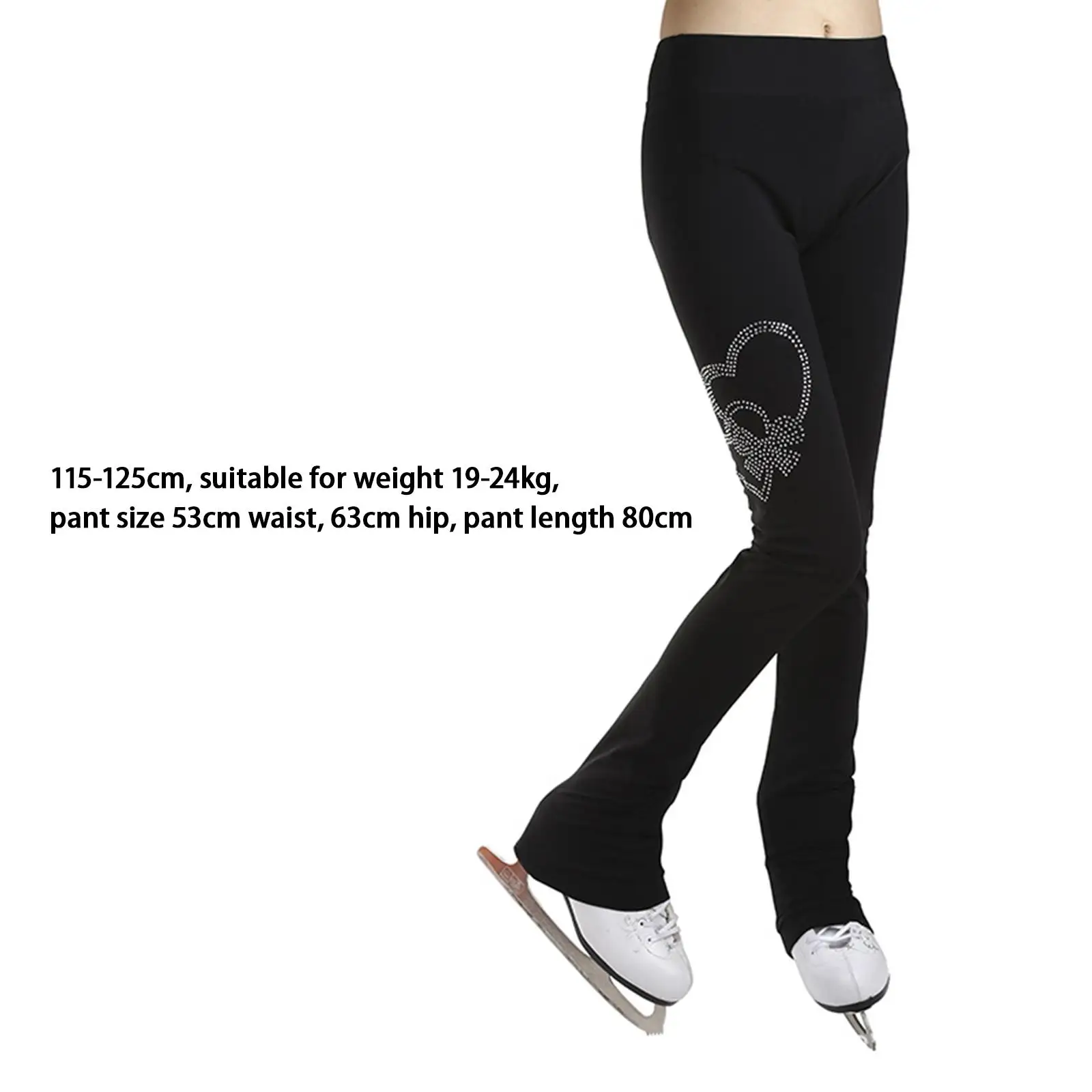 Figure Skating Long Pants Leggings Clothes Thermal Over The Boot Tights for Training Gymnastics Competition Ice Skating Practice