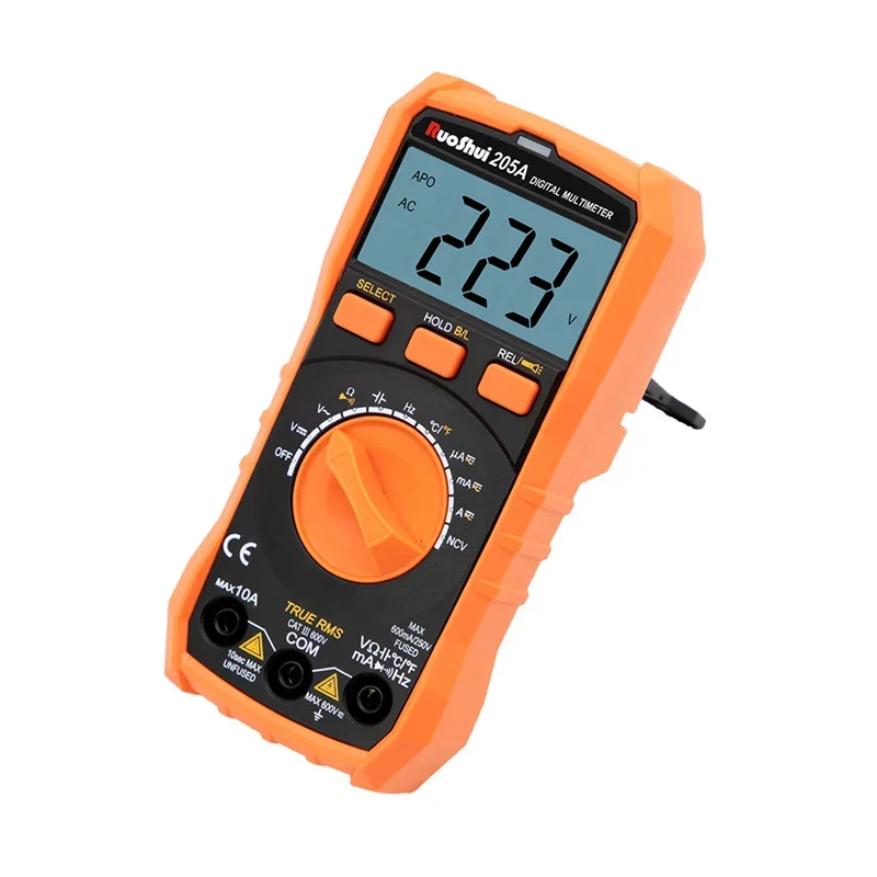 Digital Multimeter AC/DC Ammeter Volt Tester Meter 6000 Counts Multimetro with Temperature LCD Backlight Portable New Multimeter