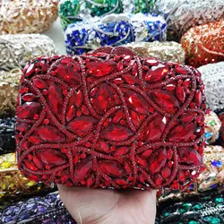 Niebieski paw kopertówka luksusowe torby ślubne kobiety diament kryształ torby wieczorowe damskie kopertówki torebki A547